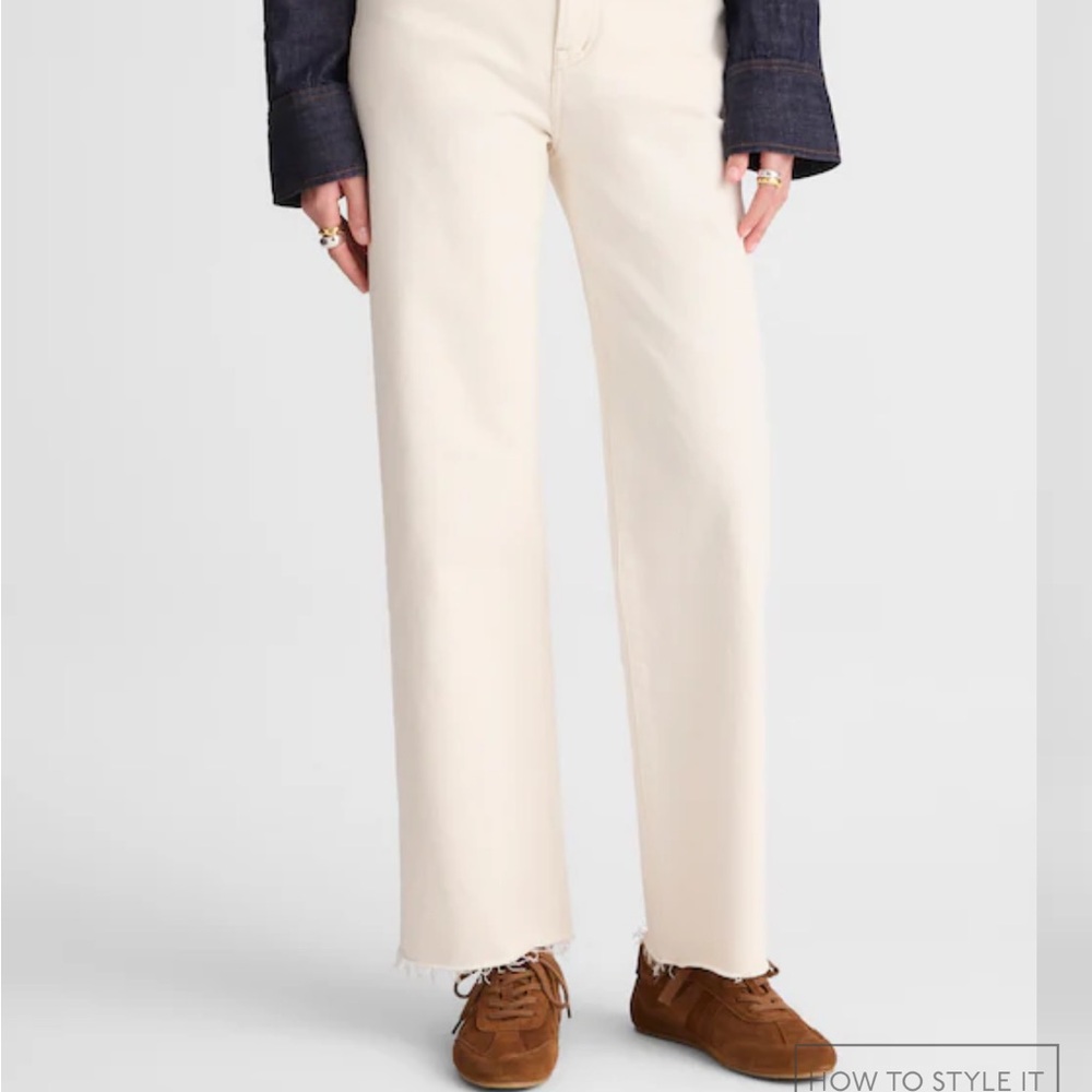 New Perfect Vintage Wide Leg Crop Madewell jeans